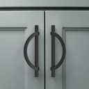 Amerdeco 10 Pack Matte Black Cabinet Pulls 5 Inch(128MM) Hole Centers Kitchen Cabinet Handles Hardware Kitchen Handles for Cabinets Cupboard Handles Drawer Pulls