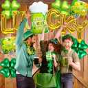 3 x Gold Lucky Balloon St. Patrick's Day Balloons,12 Pcs Lucky Balloons Four Leaf Balloons for Lucky Decorations St Patricks Day Party Supplies