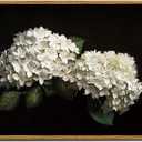 InSimSea Framed Canvas Prints Art Vintage Decor, Flower Moody Hydrangea Still Life Painting Room Decor Aesthetic, Farmhouse Art, Botanical Floral Wall Pictures for Bedroom Kitchen Shelf, 12x16inch