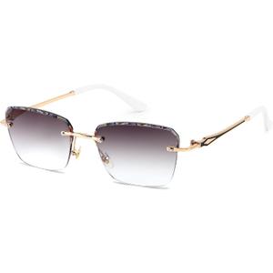 FEISEDY Stylish Metal Reader Sunglasses for Woman Trendy Retro Reading Glasses UV400 Protection B0295 3.0x