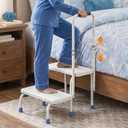 2 Step Stool with Handle for Elderly Adults Handicap