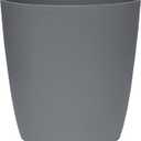 The HC Companies Aria Round Self-Watering Pot - Lightweight Plastic Planter for Herbs & More - Durable Plant Pots for Indoor Plants & Outdoor Plants (8" Warm Gray, Pack of 1)