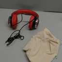 Over Ear Headphones Wired, AC01 Corded Stereo Headsets with Microphone Volume Control for Adults Teens Kids 3.5mm Jack for Chromebooks, Laptop, Computer, Tablets, Travel (Black Red)