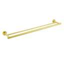 Brushed Gold Round 750mm Stainless Steel Double Towel Rack Holder Hanger Rail