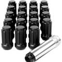 Orion Motor Tech M12x1.5 Lug Nuts,12x1.5mm Wheel Lug Nuts Compatible with Toyota Camry Corolla Highlander RAV4 Tacoma, Honda Accord CR-V Civic Fit, Ford Escape Focus Fusion and More, Set of 20 (Black)