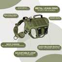 Dog Harness for Large Dogs Heavy Duty, Tactical No Pull Dog Harness with Molle System, Easy On and Off Service Dog Vest, Breathable Padded, Adjustable Reflective Pet Vest for Walking Hiking Training
