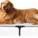 Elevated Dog Bed XL, Extra Large Raised Dogs Cot with Washable Mesh & Non Slip Feet, Pet Hammock Beds Off Ground, Dog Trampoline Bed Outdoor, Grey