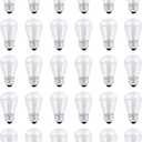 28 Pack S14 Outdoor String Light Bulbs Set orange, 120V 11W Clear Outdoor Patio Vintage Light Shatterproof Bulbs