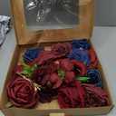 Serwalin Artificial Flowers Burgundy Navy Flowers Fake Wedding Flowers Cake Flowers for DIY Wedding Bouquets Bridal Shower Centerpieces Floral Arrangements Party Decor