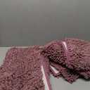 Striped Mauve Bathroom Rug Set 3 Pieces Ultra Soft, Non Slip Chenille Bath Carpet, Absorbent Plush Shaggy Bath Mats for Bathroom, Toilet, Bedroom, Kitchen (20"x32"+17"x24"+U Shape 20"x24")