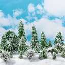 Skylety 70 Pieces Model Trees 1.2-6.3 Inch Mixed Miniature Toy Trees Diorama Supplies Fake Plants for Train Scenery Architecture DIY Crafts, Building Model Scenery Landscape Natural Green(Novel)