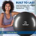 ProBody Pilates Exercise Ball - Multiple Sizes Gym Grade Balance Ball for Fitness, Yoga, Workout, Pregnancy & Physical Therapy, 75 CM 