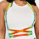 REETAN Chest Harness Belt Punk Leather Body Accessories for Women