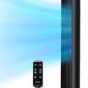 LEVOIT Classic 36 inch Tower Fan for Bedroom, 25ft/s Airflow Standing Fan that Blows Cold Air for Home, 90° Oscillation, Quiet 28dB, Remote, 12H Timer, 5 Speeds, 4 Modes with Smart Sensor, Black