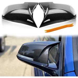 Door Mirror Covers Carbon Fiber Side Mirror Cover Caps Rearview Replacement for BMW F20 F22 F23 F30 F31 F32 F33 F36 F87 M2 X1 E84