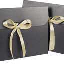 10pcs Paper Envelope Gift Bags with Ribbon Bowknot Holiday Envelope Party Gift Card Packaging Bag Wedding Presents Box for Underwear Silk Scarf Greeting Cards
