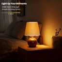 11.4" Modern Wooden Bedside Table Lamp, Small Nightstand Desk Lamp with Fabric Shade, Warm Ambient Light, Dimmable E26 Socket with Bulb Included for Bedroom Living Room (Fabric)