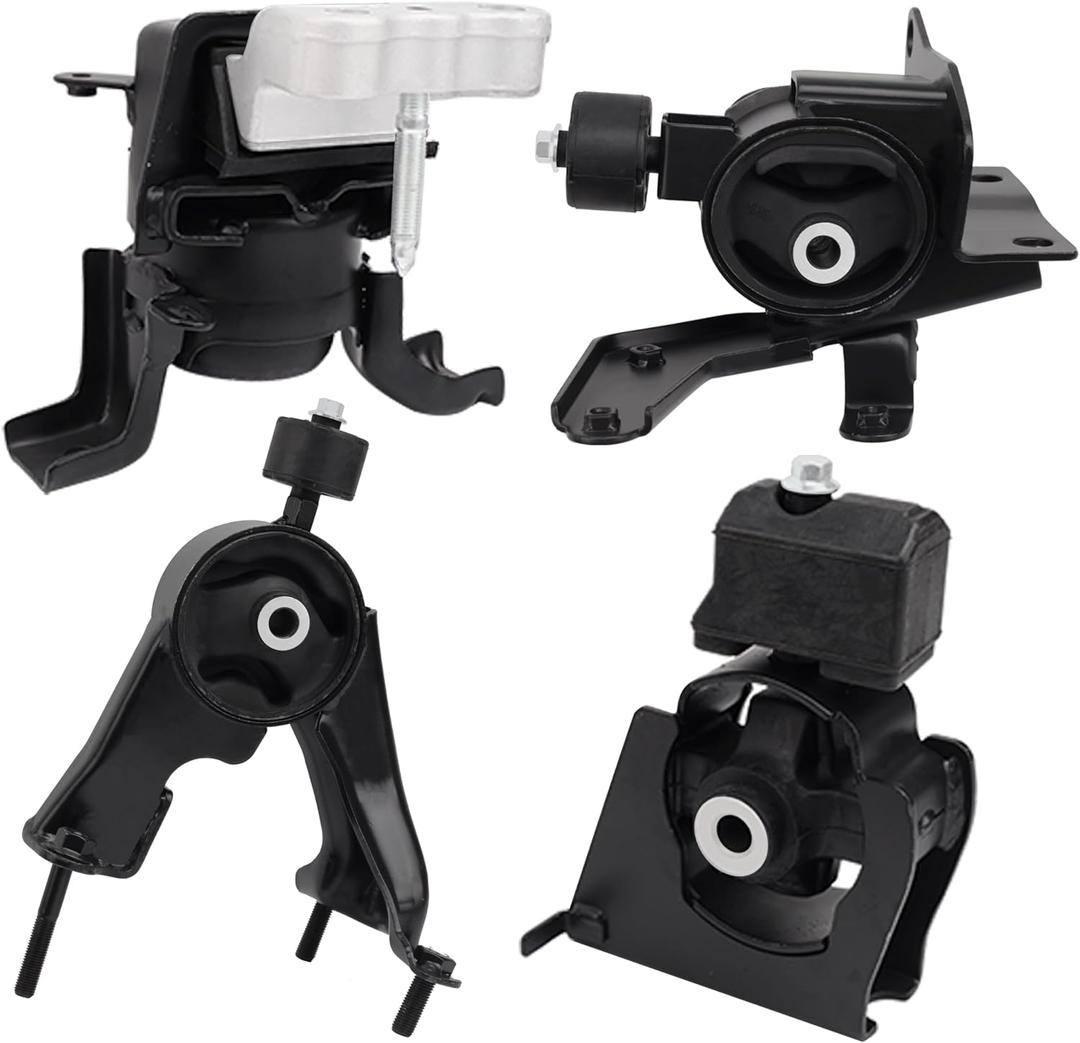 Engine Motor and Transmission Mount Kit Compatible with 2009 2010 2011 2012 2013 Corolla 1.8L & Matrix 1.8L, 2009-2010 Vibe 1.8L FWD 4-Piece Set, A62027 A62039 A62023 A62015