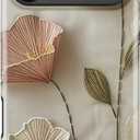 for iPhone 17 Pro Case, Wireless Charging Compatible,Dual-Layer Protection with Stylish Wildflower Design, Soft Silicone + Hard Shell, Cute Phone Cover for Women - Ethereal Wire Florals