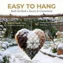 2026 new Handmade Alpaca Fiber Bird nest Heart, Bird nest Material Frame, Winter Wild Bird Tree House, Hummingbird nest Box Outdoor Garden Art Bird House, a Gift for Bird Lovers. (2pc)