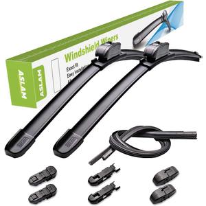 ASLAM Windshield Wipers for Cadillac CTS/Mercedes-Benz GLK-class All-Season Blade Type-M 22"+19",Multifunctional Adapters and Refills Replaceable,Double Service Life(set of 2) (22"+19"(Pair for Front Windshield))