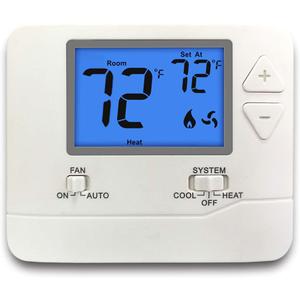 ELECTECK Non-Programmable Digital Thermostat for Home, up to 1 Heat/1 Cool with Large LCD Display, Compatible with Single Stage Electrical and Gas/Oil System, White