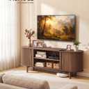 VASAGLE 58 Inch TV Stand, Mid Century Entertainment Center with Storage, 58"L x 15.7"W x 21.7"H