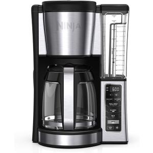 Ninja 12-Cup Programmable Coffee Brewer, 2 Brew Styles, Adjustable Warm Plate, 60oz Water Reservoir, Delay Brew - Black/Stainless Steel