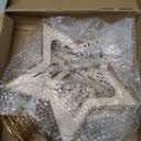 GHOSTMAGIC 3D Wooden Nativity Christmas Tree Star Topper Lighted, LED Xmas Decor Ornaments for Indoor