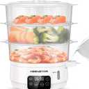 Keenstar Electric Food Steamer, 13.7QT Vegetable Steamer with 3 Tiers BPA-Free Baskets, Digital Steamer with Appointment and Timer, 800W Simultaneous Cooking, Ideal for Veggies Seafood Rice
