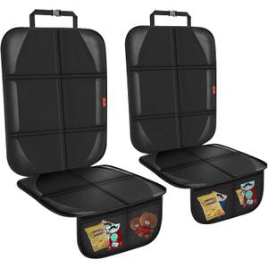 XHYANG Car Seat Protector, Auto Car Seat Protectors Baby Carseat Waterproof & Durable 600D Fabric for Child Baby Car Seat Mat Vehicle Pet Cover 2 Storage Pockets (2 Pack)