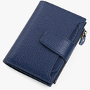 Falan Mule Women's Royal Blue Leather Wallet with RFID Blocking, Card Holders, and Coin Pouch