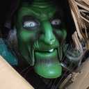 Halloween Decorations Outdoor - 12 Ft Animated Hovering Witch Animatronics