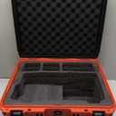 Air Compressor Hard Storage Case for Milwaukee M18 Inflator 2848-20 - Waterproof, Dustproof, Shockproof Air Pump Storage Carrying Bag for Milwaukee Tools, Battery & Charger (Black & Red)