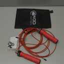 WOD Nation Attack Speed Jump Rope : Adjustable Jumping Ropes : Unique Two Cable Skipping Workout System : One Thick and One Light 11 Foot Cable : Perfect for Double Unders : Men and Women (Red)