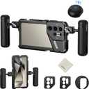 NEEWER S24 Ultra Phone Cage with 67mm Filter Adapter, 17mm Lens Backplate, T Mount Lens Adapter, Smartphone Video Rig Stabilizer Compatible with Samsung Galaxy Moment T Series Lenses