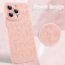 OOK Case for iPhone 15 Pro Max Case Cute Flower Floral Design for Girls Women Soft TPU Camera Lens Protective Phone Cover for iPhone 15 Pro Max 6.7 Inch Pink