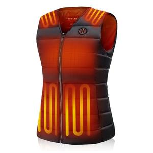 TODWARM Women's Heated Vest, V-neck Sleeveless Electric Warming Coat Rechargeable Winter Outerwear for Hiking Outdoor Work，S