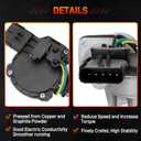 55077859AB Front Windshield Wiper Motor Compatible with 2007-2018 Jeep Wrangler JK 3.6L 3.8L 602-105AS 602105AS 55077859AD 55077859AC