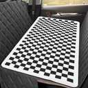 Nuanchu Non-Slip Pet Bed Mat for Truck Hard Bottom Dog Mat for Back Seat Covers Extender Black Plaid Waterproof Hair Resistant Dog Blanket for Couch Seat Cover Anti Slip Pet Linner Bed Backseat Cover, size is 23.62 x 59.84 inches