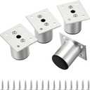 Sumnacon 4PCS Aluminium Alloy Furniture Legs - Round Adjustable Sofa Legs Furniture Cabinet Legs, 2 Inch Funiture Feet for Cabinet Desk Table Chair Sofa Bed, Silver