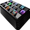 Card Sorting Tray 5ct  Stackable Trading Card Organizer Display Case, 18-cell Organize and Sort TCG Cards, Durable and Convenient Storage Solution (Large - Regular Cards)