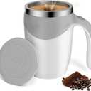Self Stirring Coffee Mug, 13 oz Self Stirring Mug, Automatic Self Stirring Cup with Lid, Stainless Steel Coffee Mug for Coffee, Milk, Cocoa and Other Beverages at Office, Kitchen, Travel, 1Pcs