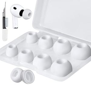 SOULWIT 5 Pairs Silicone Eartips for AirPods Pro 3 (3rd Generation 2025), Pro3 Replacement Earbud Ear Tips with Cleaning Kit, White