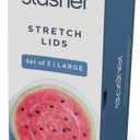 Stasher Premium Reusable Silicone Stretch Lids 3-Pack Box - Large, Clear, 9 Lids, Airtight Seal, Food Container Covers, BPA Free, Leak-free, Dishwasher Safe, Microwave Safe, Eco-Friendly