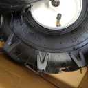 GICOOL 11x4.00-4" Tiller Tire and Wheel, 3/ 4" Axle Size, 3-1/ 8" Centered Hub, Compatible with Craftsman & Troy-Bilt Tiller Replacement