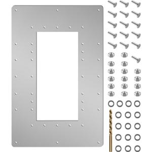 Stainless Steel Wide Mouth Pool Skimmer Wall Repair Panel Kit 18.75" W x 12.25" H, Pool Skimmer Repair Kit Compatible with Hayward SP1091WM Hydrotools 8939 Swimline JED Jacuzzi Pacfab