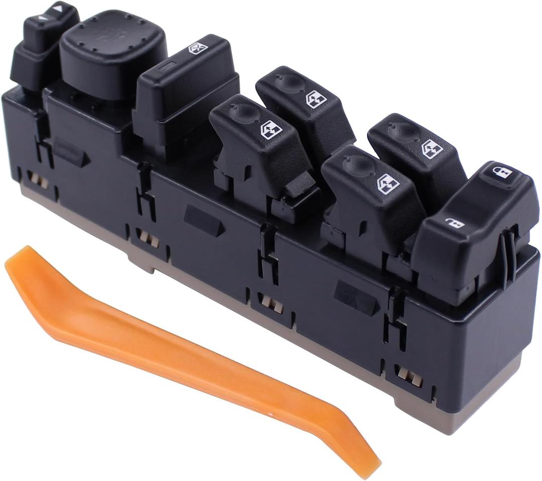 MOTOKU Front Left Master Power Window Control Switch Module for Hummer H2 2003-2007 with Folding Mirrors Driver Side