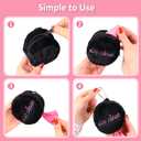 2 x Dog Poop Bag Holder, Cute Poop Bags Dispenser with Metal Clip, Doggie Waste Bag Dispenser for Leash, Black