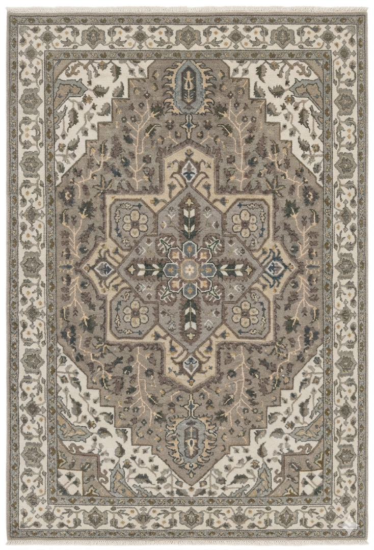 Washable Non-Slip 3x4' Rug - Blush/Beige Traditional Medallion Area Rug for Living Room, Bedroom, Dining Room, and Kitchen - Exact Size: 3x4